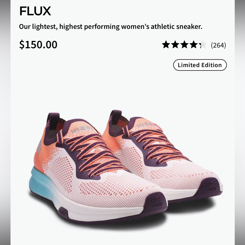 KURU Women's Flux Athletic Shoes - Pink and Purple